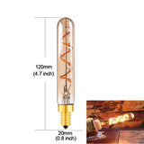 10pcs T20/T6 Tubular LED Bulb E14 220V Dimmable Vintage Spiral LED Filament Light Bulb Edison Retro Lamps for Chandelier Pendant