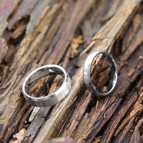 Tigrade 4/6/8mm Unisex Ring Silver Color Brushed Tungsten Carbide Rings For Women Couple Wedding Band Men Anels Dropshipping