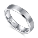Tigrade 4/6/8mm Unisex Ring Silver Color Brushed Tungsten Carbide Rings For Women Couple Wedding Band Men Anels Dropshipping