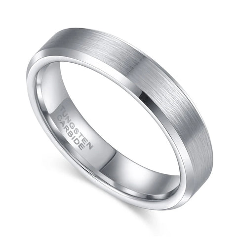 Tigrade 4/6/8mm Unisex Ring Silver Color Brushed Tungsten Carbide Rings For Women Couple Wedding Band Men Anels Dropshipping