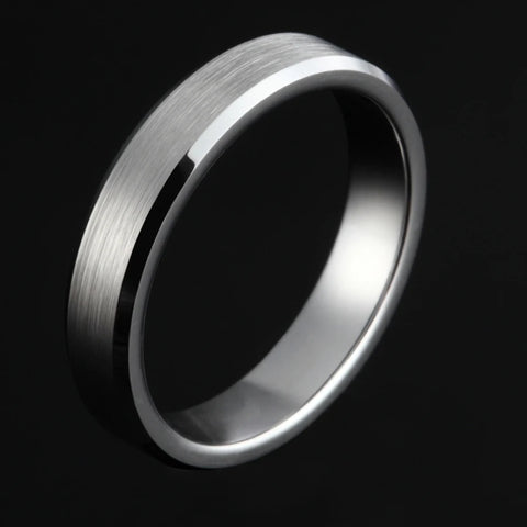 Tigrade 4/6/8mm Unisex Ring Silver Color Brushed Tungsten Carbide Rings For Women Couple Wedding Band Men Anels Dropshipping