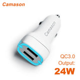 Camason 45W Car Quick Charger USB Type C Charge For iphone Xiaomi Huawei phone PD QC 3.0 24V/12V Fast Charging Adapter products