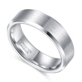 Tigrade 4/6/8mm Unisex Ring Silver Color Brushed Tungsten Carbide Rings For Women Couple Wedding Band Men Anels Dropshipping