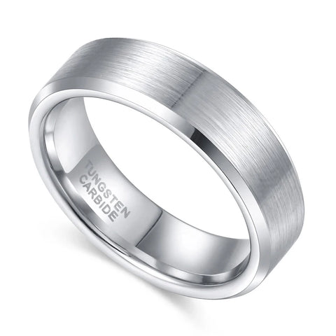 Tigrade 4/6/8mm Unisex Ring Silver Color Brushed Tungsten Carbide Rings For Women Couple Wedding Band Men Anels Dropshipping