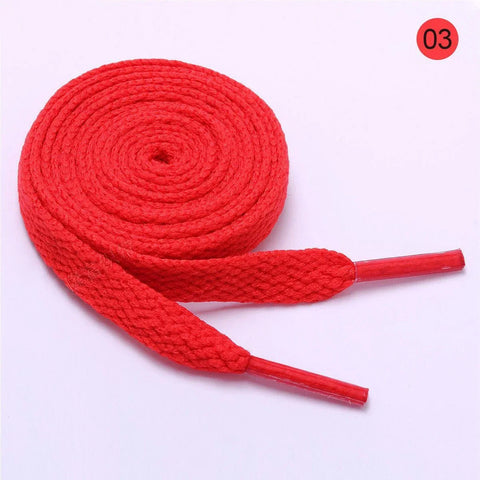 26 Colors Shoelaces Red Yellow Black Flat Laces Sneaker Shoestring No Elasticity Shoelace Women Lacet Shoe Accessories Orange