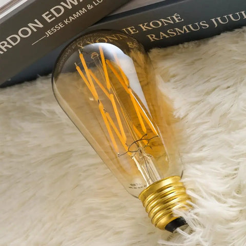 ST64 12W 16W Edison LED Filament Amber Bulb lamp 85-265V E27 Vintage Ampoule Replace 160W Incandescent Light Decorative Bulbs