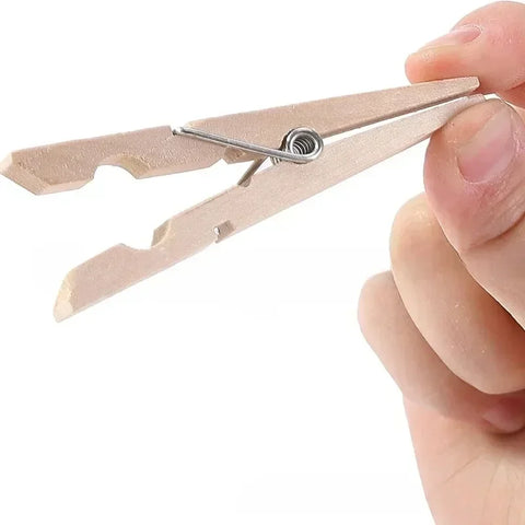 50pc Clothes Pins Wooden Clothespins7.2cm Natural Wood Color Heavy Duty Wood Clips for Hanging Clothes Outdoor Decorative Photos