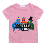 New Game Gorilla Tag T Shirt Kids 2024 Summer Cartoon Monke Clothes Toddler Girls Cotton T-shirtTeenager Boys Short Sleeve Tops