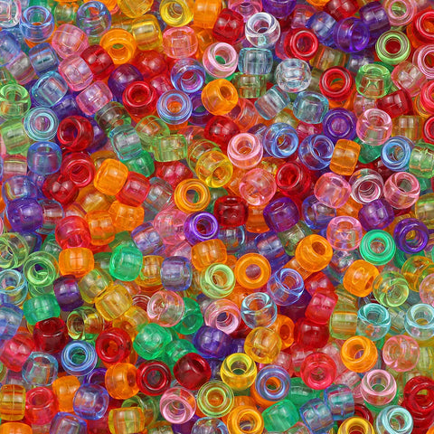 1000pcs Multi-colored Large Hole Pony Beads For Jewelry Making DIY Kids Crafts Friendship Bracelets Beading Keychains Supplies