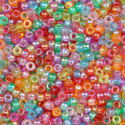 1000pcs Multi-colored Large Hole Pony Beads For Jewelry Making DIY Kids Crafts Friendship Bracelets Beading Keychains Supplies