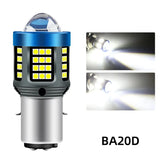 1pc H4 BA20D H6 LED Motorcycle Headlight CSP Dual Color White Yellow Hi Lo Beam Lens Fog Lamp for Motobike Scooter Running Light