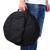 Compact Snare Drum Bag Backpack Case with Shoulder Strap Outside Pockets Musical Instrument Accessory Red