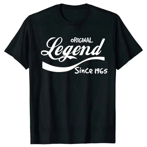 2025 Funny 60th Tee Vintage Legends Born in 1965 60 Years Old Party Women T Shirts Summer Cotton Birthday Gift Idea Men T-shirt
