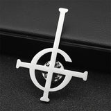 Ghost BC Nameless Ghoul Band Brooch for Women Men Stainless Steel Silver Color Papa Emeritus Symbol Badge Pin Jewelry BS06