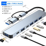 5Gbps USB 3.0 HUB USB C HUB USB C Docking Station High Speed Transmission OTG Adapter Splitter TYPE-C HUB For Laptop Macbook