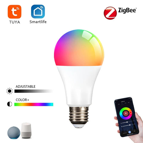 Zigbee Smart Bubble Colorful RGB Dimming and Color Adjusting Alexa Google Hue SmartThings Supports Gateway