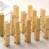 50pc Clothes Pins Wooden Clothespins7.2cm Natural Wood Color Heavy Duty Wood Clips for Hanging Clothes Outdoor Decorative Photos