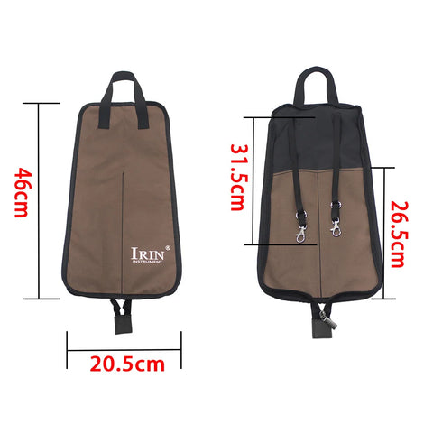 IRIN DrumStick Bag Ethnic Style Oxford Cloth Drumstick Thicken Case Large Capacity Handbag Percussion Instrument Accessories