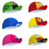 New Cartoon Men&Women Blue&Red&Yellow Cycling Caps Funny Summer Breathable Quick Dry Bicycle Hats 6 Style