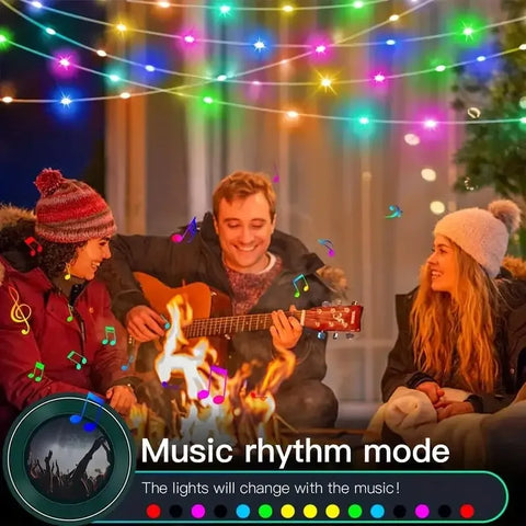 LED String Light Bluetooth Fairy Light USB 5V 20m 10m 5m Dreamcolor Music Sync Party Garland Decor