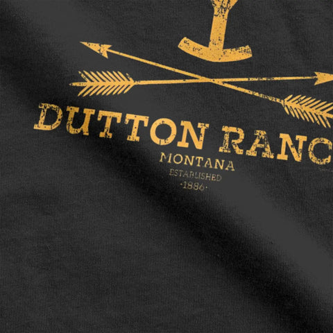 Vintage Yellow Stones T-Shirt Men Dutton Ranch Arrows Crewneck Cotton T Shirt US TV Shows Short Sleeve Tee Plus Size Merchandise