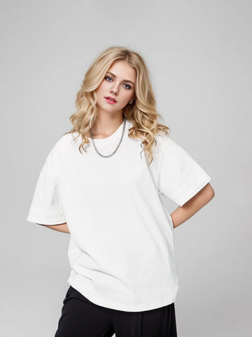 9.9oz 280gsm High Qualtity Oversized Heavy T-shirt for Men Short Sleeve Tee Cotton Solid Color Trend Leisure Green White Black