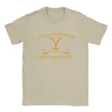 Vintage Yellow Stones T-Shirt Men Dutton Ranch Arrows Crewneck Cotton T Shirt US TV Shows Short Sleeve Tee Plus Size Merchandise
