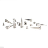 100sets Cone Zinc Alloy Spikes Studs Leathercraft Rivets Bullet Punk Spike for Clothes Bags Belt Pet Collars Tower Type 10x29mm