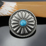 5PCS Vintage Silver Metal Decorative Buckle DIY Leathercraft Screw Fastening Belt Conchos Button Handmade Sewing Accessories