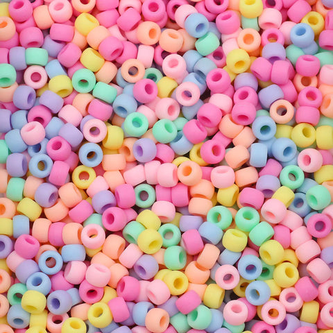 1000pcs Multi-colored Large Hole Pony Beads For Jewelry Making DIY Kids Crafts Friendship Bracelets Beading Keychains Supplies