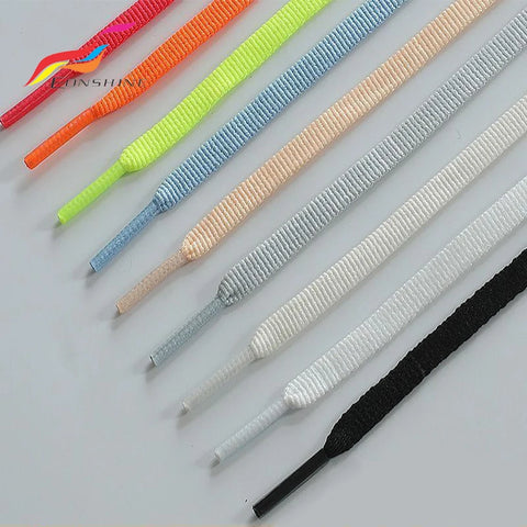 6mm Width Flat Shoelaces for Sneakers Color Basketball Shoes Laces for Shoes White Black Shoelace 90/120/140CM Shoes Accessories