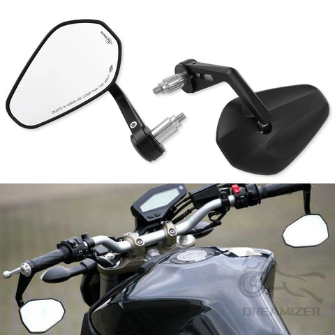 7/8" or 1" Motorcycle Motorbike Scooters Rear View Side Mirror Handle Bar End Mirrors For Yamaha Kawasaki Motorcycle Parts