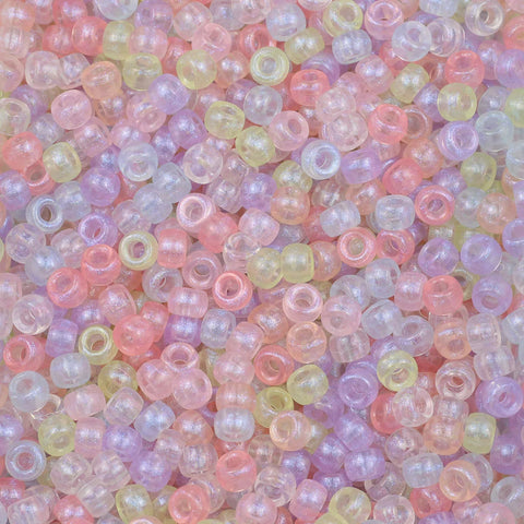 1000pcs Multi-colored Large Hole Pony Beads For Jewelry Making DIY Kids Crafts Friendship Bracelets Beading Keychains Supplies
