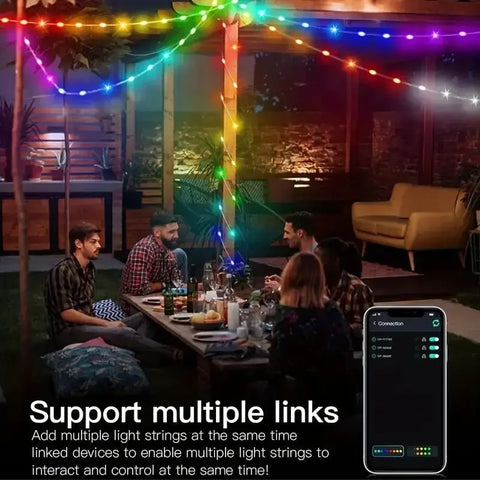 LED String Light Bluetooth Fairy Light USB 5V 20m 10m 5m Dreamcolor Music Sync Party Garland Decor