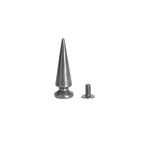 100sets Cone Zinc Alloy Spikes Studs Leathercraft Rivets Bullet Punk Spike for Clothes Bags Belt Pet Collars Tower Type 10x29mm