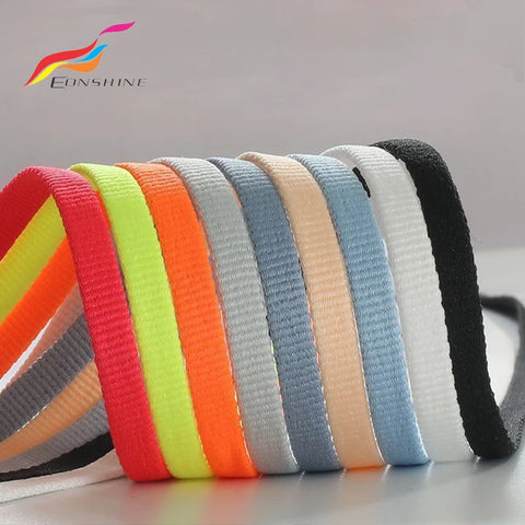 6mm Width Flat Shoelaces for Sneakers Color Basketball Shoes Laces for Shoes White Black Shoelace 90/120/140CM Shoes Accessories