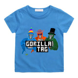 New Game Gorilla Tag T Shirt Kids 2024 Summer Cartoon Monke Clothes Toddler Girls Cotton T-shirtTeenager Boys Short Sleeve Tops