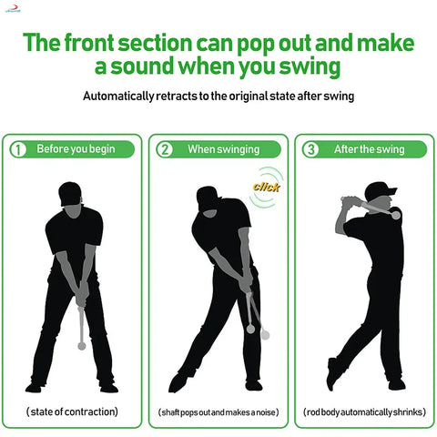 Golf Telescopic Swing Stick Grip Trainer Beginner Golf Retractable Rod Training Supplies Posture Corrector Assistant
