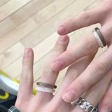 2024 Korean Wave New Felix Ring Acrylic Ring Fashion Candy Color Transparent Resin Men's and Women's Size 7 and 9 Jewelry
