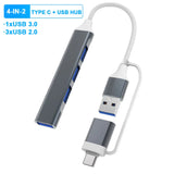 5Gbps USB 3.0 HUB USB C HUB USB C Docking Station High Speed Transmission OTG Adapter Splitter TYPE-C HUB For Laptop Macbook