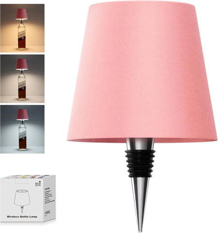 Wireless Bottle Table Lamp Touch Control of 3 Colors and Stepless Dimming Night Lamp For Bar Wine Bottles Decor Desk Lights