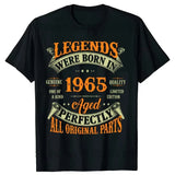2025 Funny 60th Tee Vintage Legends Born in 1965 60 Years Old Party Women T Shirts Summer Cotton Birthday Gift Idea Men T-shirt