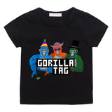 New Game Gorilla Tag T Shirt Kids 2024 Summer Cartoon Monke Clothes Toddler Girls Cotton T-shirtTeenager Boys Short Sleeve Tops