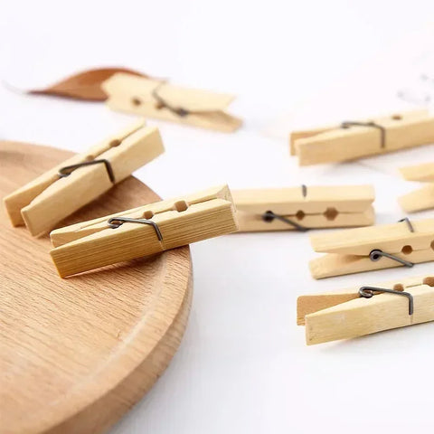 50pc Clothes Pins Wooden Clothespins7.2cm Natural Wood Color Heavy Duty Wood Clips for Hanging Clothes Outdoor Decorative Photos