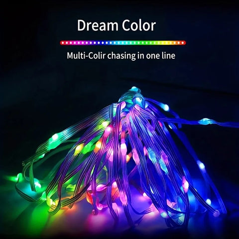 LED String Light Bluetooth Fairy Light USB 5V 20m 10m 5m Dreamcolor Music Sync Party Garland Decor