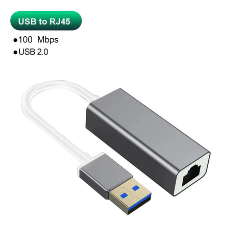 USB Type C Ethernet Adapter 1000Mbps USB 3.0 RJ45 Network Card  For MacBook PC Windows XP 7 8 10 Android USB Lan Internet Cable