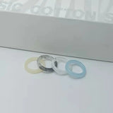 2024 Korean Wave New Felix Ring Acrylic Ring Fashion Candy Color Transparent Resin Men's and Women's Size 7 and 9 Jewelry