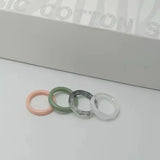 2024 Korean Wave New Felix Ring Acrylic Ring Fashion Candy Color Transparent Resin Men's and Women's Size 7 and 9 Jewelry