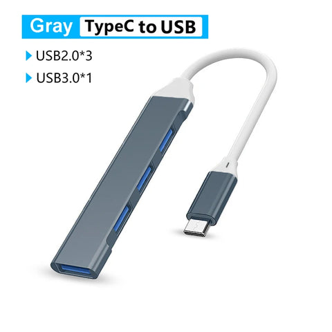 USB C HUB 4K 30Hz Type C to HDMI-compatible PD 87W USB Splitter USB Adapter For Macbook Air Pro USB3.0 HUB TF SD Multi Converter