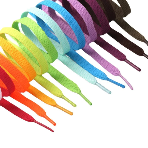 26 Colors Shoelaces Red Yellow Black Flat Laces Sneaker Shoestring No Elasticity Shoelace Women Lacet Shoe Accessories Orange